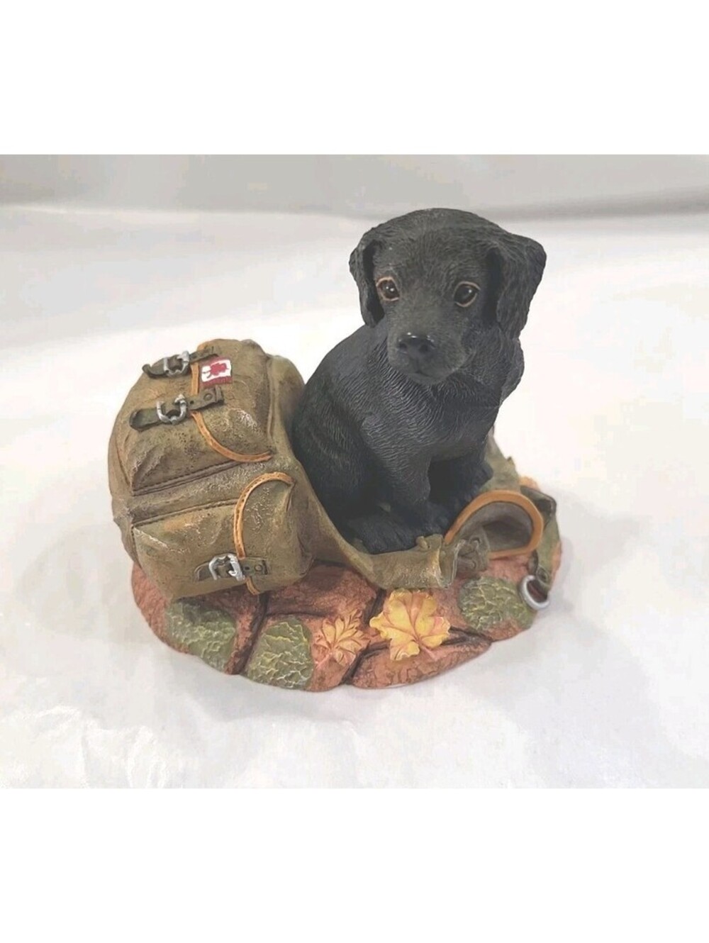 Keepsake Buddies "Knapsack Buddy" Figurine Dog With Army Backpack